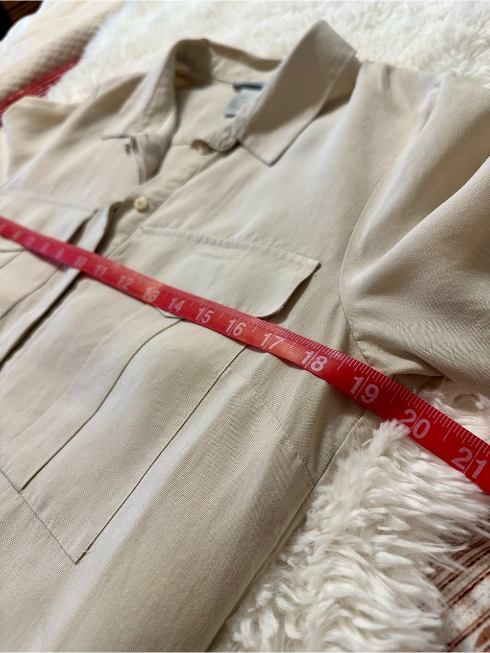 H&M Tan Lyocell Linen Belted Shirt Dress Safari Utility Size 8 - Picture 10 of 11